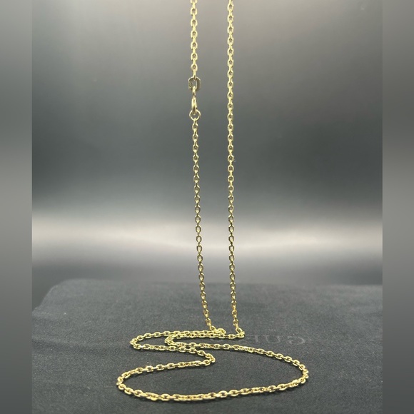 24” 1.7mm. Solid 14K Yellow Gold D/C Forzentina Chain Necklace - Picture 1 of 17